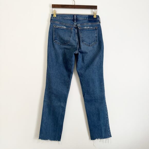 ABERCROMBIE The 90s Straight Mid Rise Jeans Dark Wash 26 - Picture 7 of 11